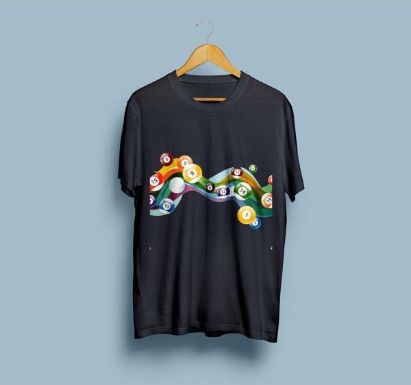 Oversize Bilardo Topları Tasarım Unisex T-shirt - Image 1