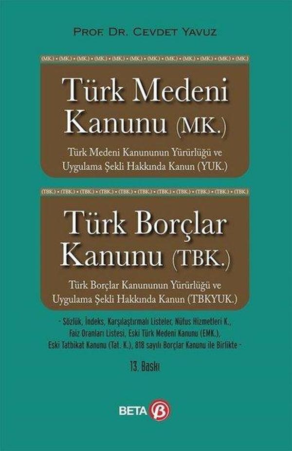 Türk Medeni Kanunu (MK.) Borçlar Kanunu (TBK.) - Beta Yayınları - Image 1