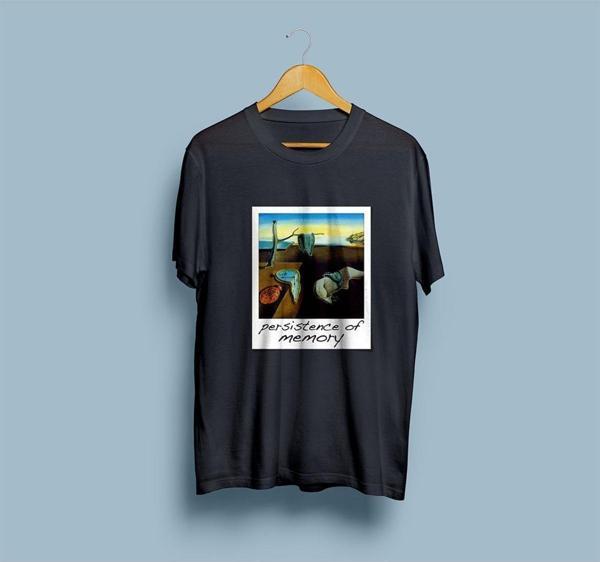 Oversize Belleğin Azmi Tablosu Salvador Dali Tasarım Unisex T-shirt - Image 1