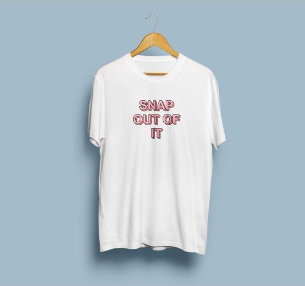 Oversize Snap Out Of It Tasarım Unisex T-shirt - Image 1