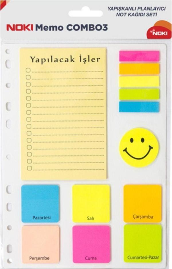 Noki Yapışkanlı Not Kağıdı Memo Combo 3  - Image 1