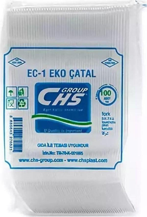 Chs Ekonomik Plastik Çatal Şeffaf 100'Lü  - Image 1
