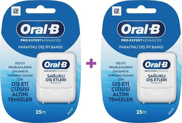 Oral-B Pro-Expert Advanced Parafinli Diş İpi Bandı 25m x 2 ADET - Image 1
