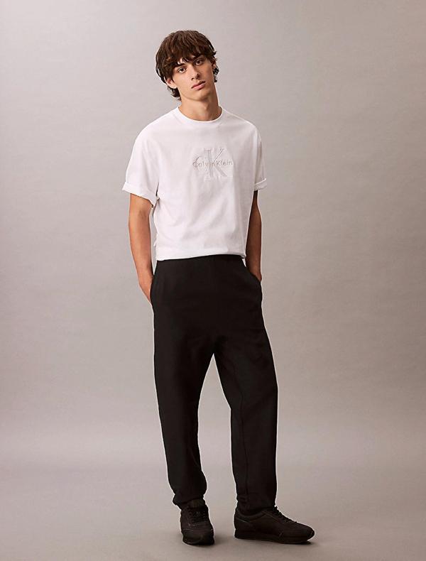 Calvin Klein Jeans PREMIUM TERRY MONOGRAM JOGGER Erkek Siyah Eşofman Altı LV04RC279G-UB1 - Image 1