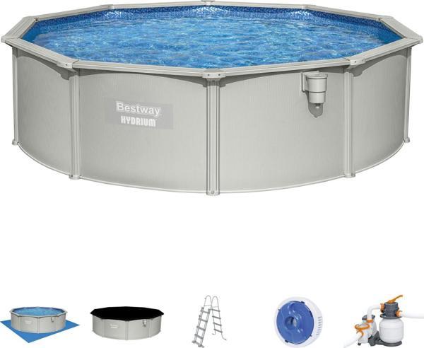 Bestway® Hydrium™ Çelik Duvarlı Prefabrik Yer Üstü Havuz Seti 4,57 m x 1,22 m - Image 1