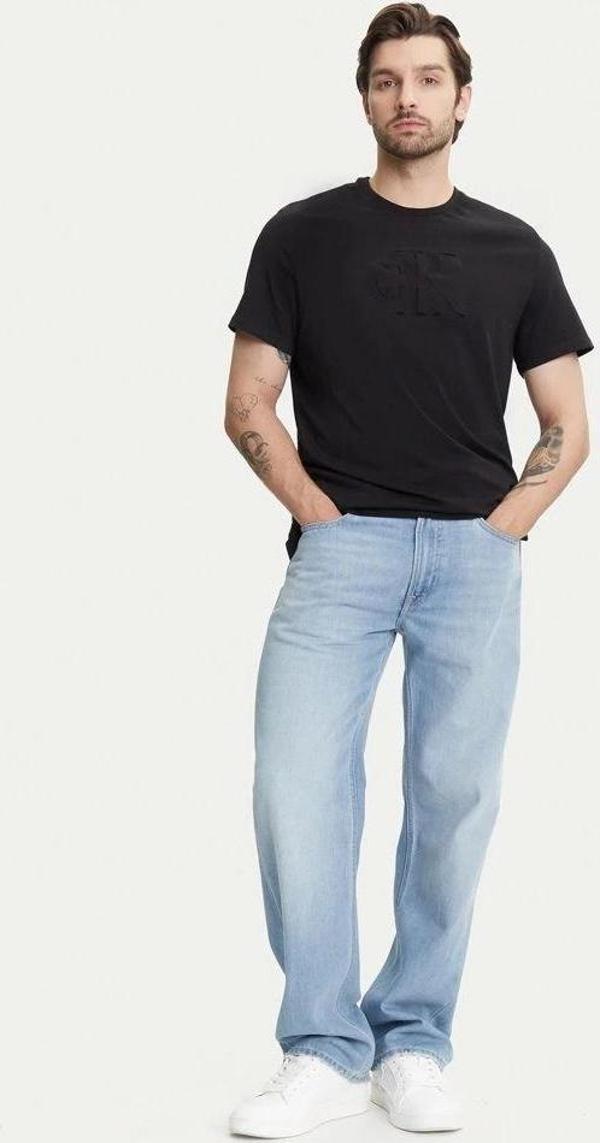 Calvin Klein Jeans SS 20s CK DEBOSS MONO GRAPHIC TE Erkek Siyah T-shirt LV04RC824G-UB1 - Image 1