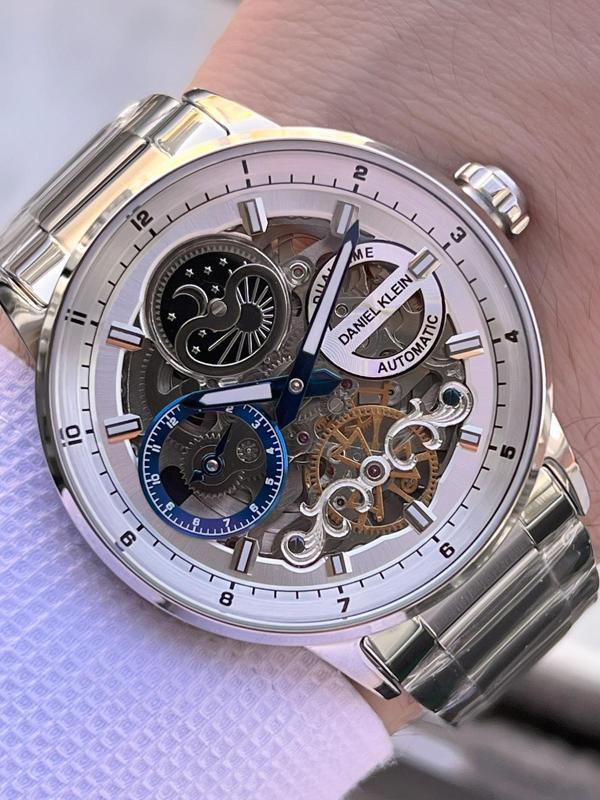 Daniel Klein Otomatik&Kurmalı Ay Ve Güneş Kadran Dual Time Özelikli Erkek Kol Saati EDK.14043.1 - Image 1