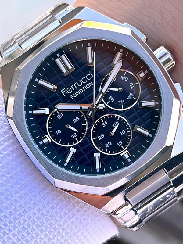 Ferrucci 2 Yıl Garantili Çelik Kordon İç Kadran Özellikleri Aktif 3 Atm Erkek Kol Saati EF.03372.05 - Image 1
