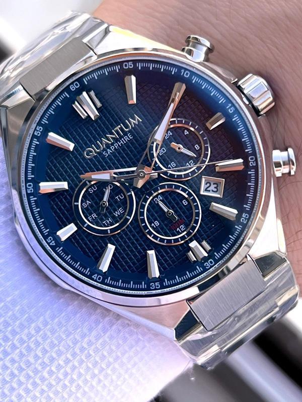 Quantum Sapphire Cizilmez Cam Çelik Kordon İç Kadran Fonksiyonları Aktif 10 Atm Erkek Kol Saat MQ390 - Image 1