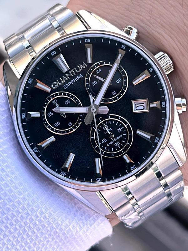 Quantum Sapphire Cizilmez Cam Çelik Kordon İç Kadran Fonksiyonları Aktif 10 Atm Erkek Kol Saat NQ350 - Image 1