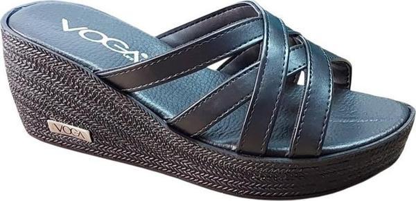 VOGA 2027 SİYAH CİLT DOLGU TABAN COMFORT CASUAL GÜNLÜK TERLİK - Image 1