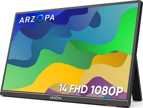 Arzopa A1S 14" 60Hz 5Ms mHDMI+USB-C FullHD IPS Taşınabilir Monitör - Image 1