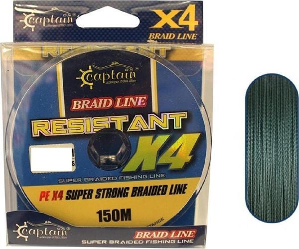 Captain Resistant Pe 4 Kat İp Misina 150Mt 0,12Mm Yeşil - Image 1
