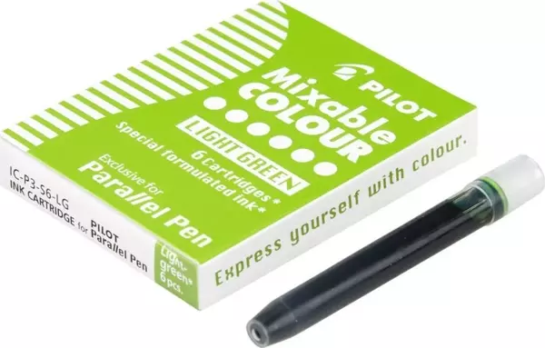 Pilot Parallel Pen Orijinal Kartuş 6'lı Açık Yeşil / IC-P3-S6-LG - Image 1