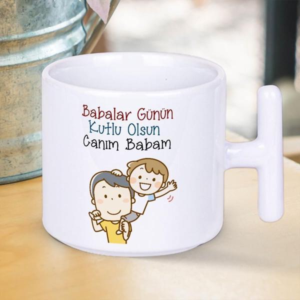 Babalar Günün Kutlu Olsun Canım Babam Baskılı Babalar Gününe Özel T Kupa Bardak-4 - Image 1