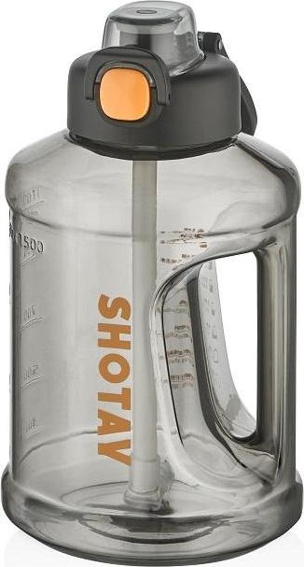 Shotay ST-6291 1500ml Siyah Pipetli Matara - Image 1