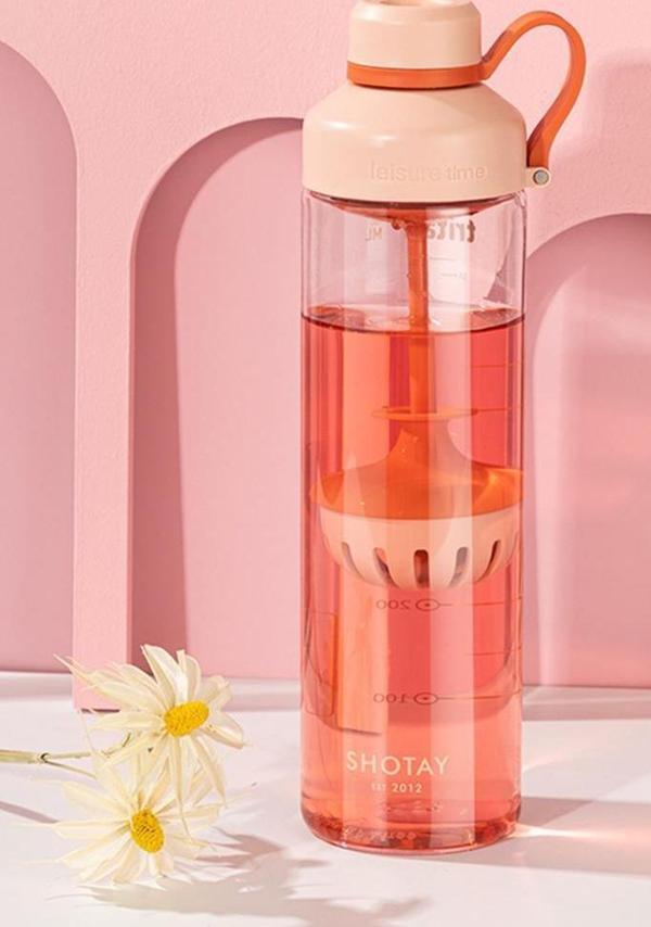 Shotay ST-6637 680ml Süzgeçli Pembe Tritan Matara - Image 1