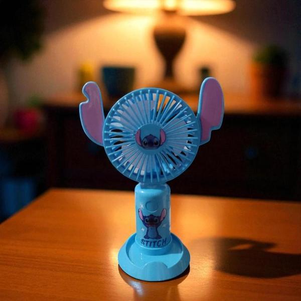 MASA ÜSTÜ VANTİLATÖR MİNİ FAN STITCH USB ŞARJLI VANTİLATÖR MAVİ - Image 1