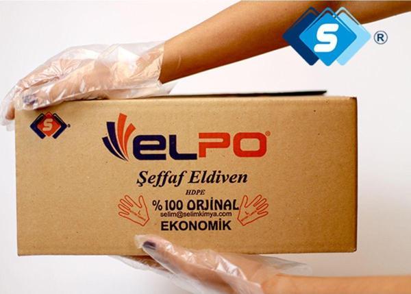 Elpo Şeffaf L Beden Poşet Eldiven 100 Paket (10.000 Adet) 1 Koli - Image 1