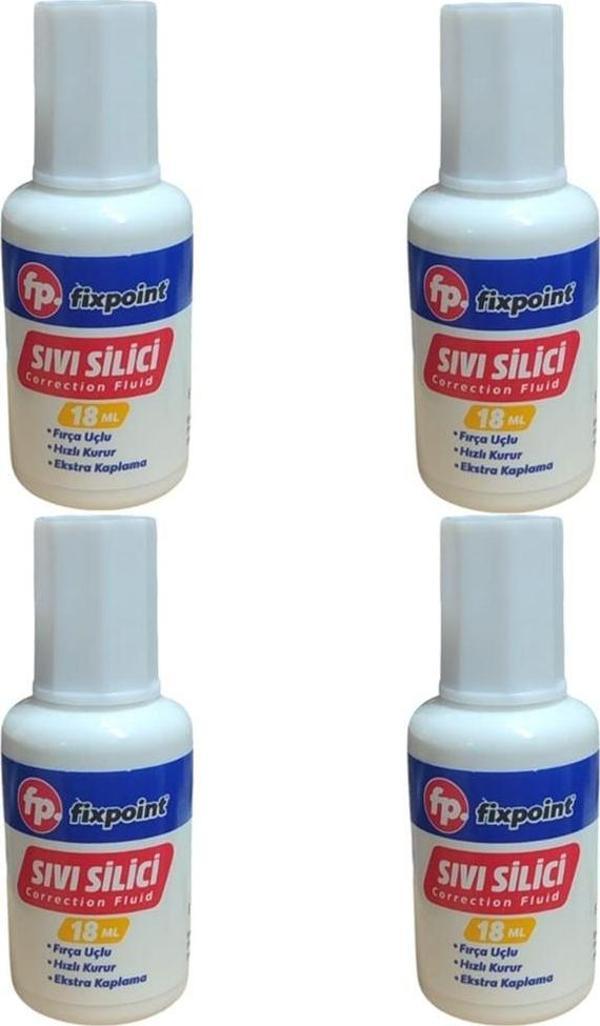 Sıvı Silici Daksil 4 Adet 18 ml Fırçalı Sıvı Düzeltici Daksil Yazı Düzeltici Okul Ofis Büro Fırça Uçlu Daksi - Image 1