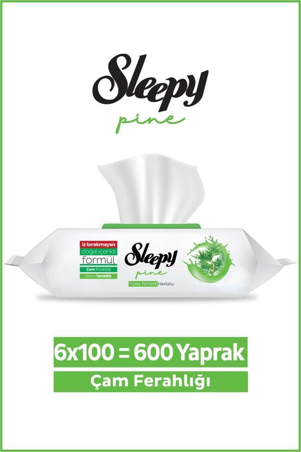 Sleepy Pine Yüzey Temizlik Havlusu&Mendili Çam Ferahlığı 6x100 (600 Yaprak) - Image 1