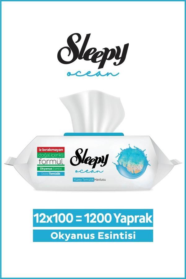 Sleepy Ocean Yüzey Temizlik Havlusu&Mendili Okyanus Ferahlığı 12x100 (1200 Yaprak) - Image 1
