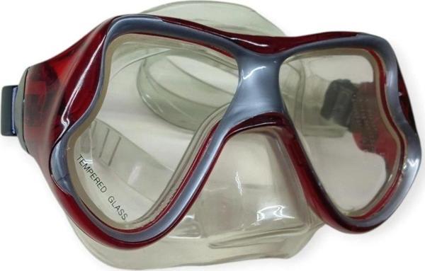 Star Diving Temper Camlı Dalış Maskesi Yetişkin - 51710-KIRMIZI - Image 1