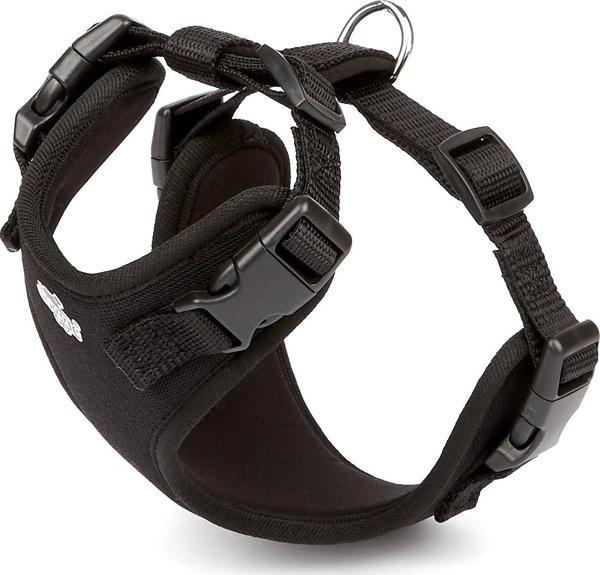 Doggie Havalı Ped Dokuma Köpek Göğüs Tasması 30/35 cm Siyah - Image 1