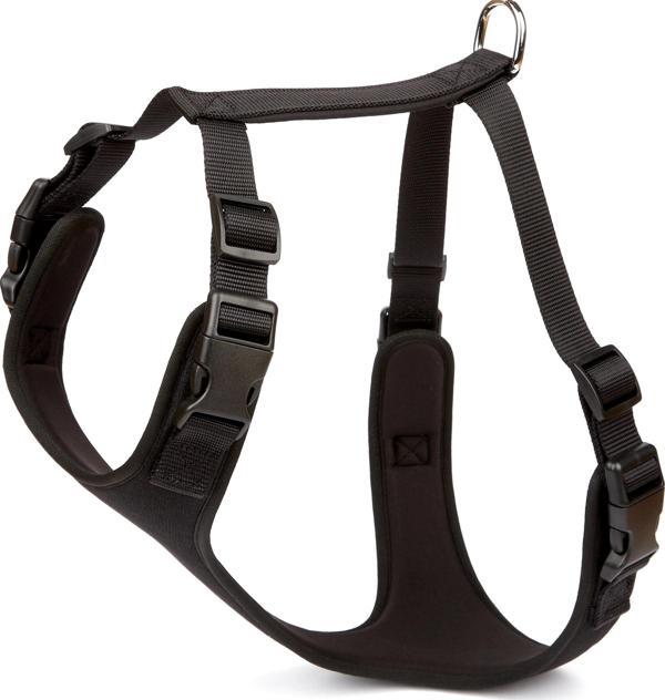 Doggie Havalı Ped Dokuma Köpek Göğüs Tasması 70/95 cm Siyah - Image 1