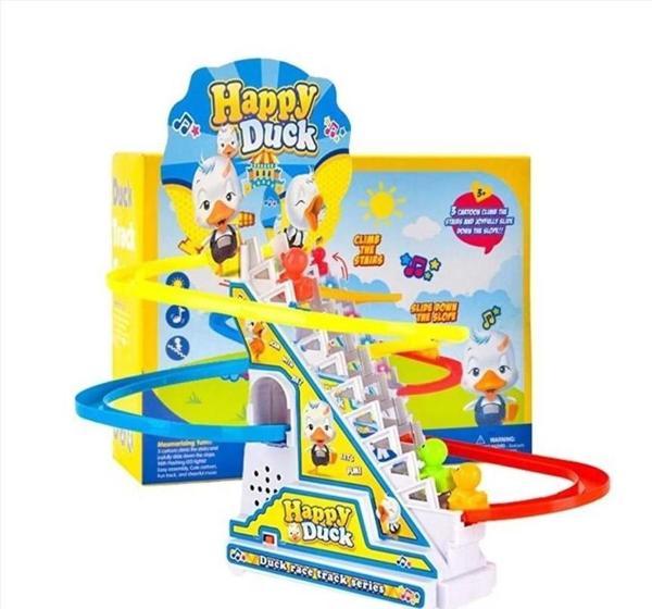 Dön Dolaş Ördek Oyunu Kaydıraktan Merdivenden Çıkıp Kayan Renkli Yavru Ördek Işıklı Müzikli - Image 1