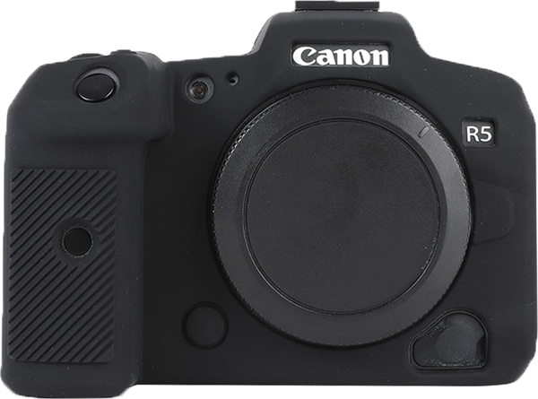 Canon R5 Silikon Koruma Kılıfı - Siyah - Image 1