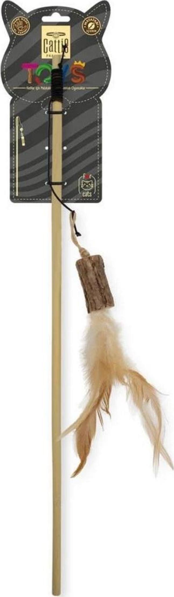 CATTİE MATATABİ İÇERİKLİ KEDİ OYUNCAĞI KÜTÜKLÜ OLTA 50CM - Image 1