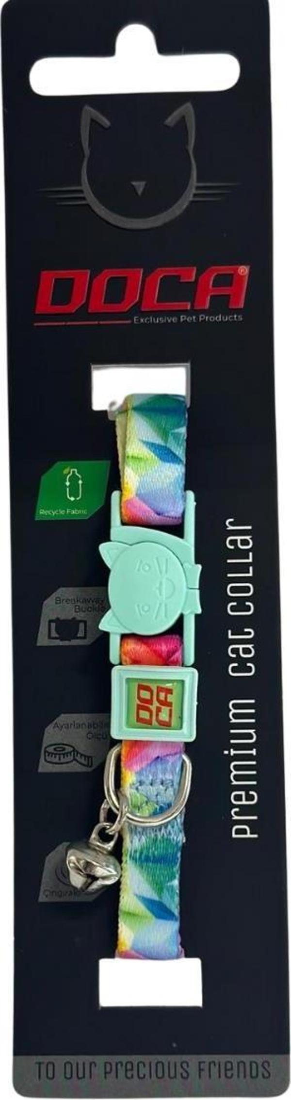 Doca Premium Rainbow Kedi Boyun Tasması 1,2 x 18 -28 - Image 1