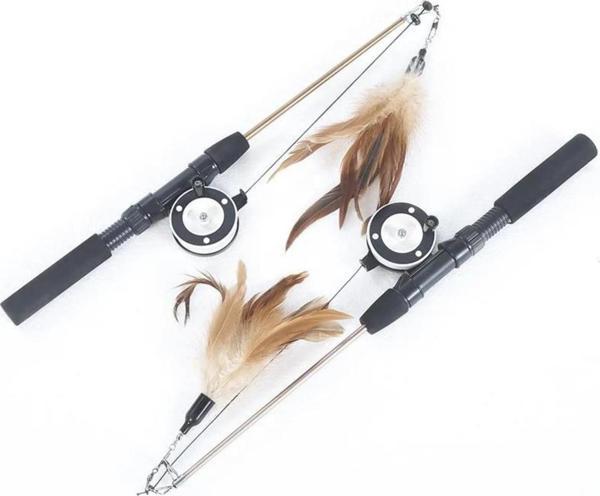 Yemcipetshop 43 Cm Oyuncak Kedi Oltası  - Image 1