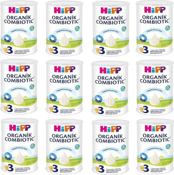 Hipp 3 Organik Combiotic Devam Sütü 350 gr 12 Adet - Image 1