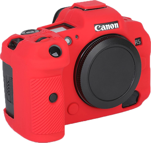 Canon R5 Silikon Koruma Kılıfı - Kırmızı - Image 1