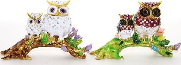 Swarovski Dal Üstünde 2'li Baykuş - Image 1