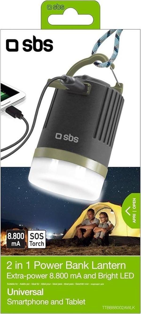 OUTLET SBS Outdoor Waterproof Led Fenerli Taşınabilir Şarj Cihazı 8800 mAh (OUTLET) - Image 1