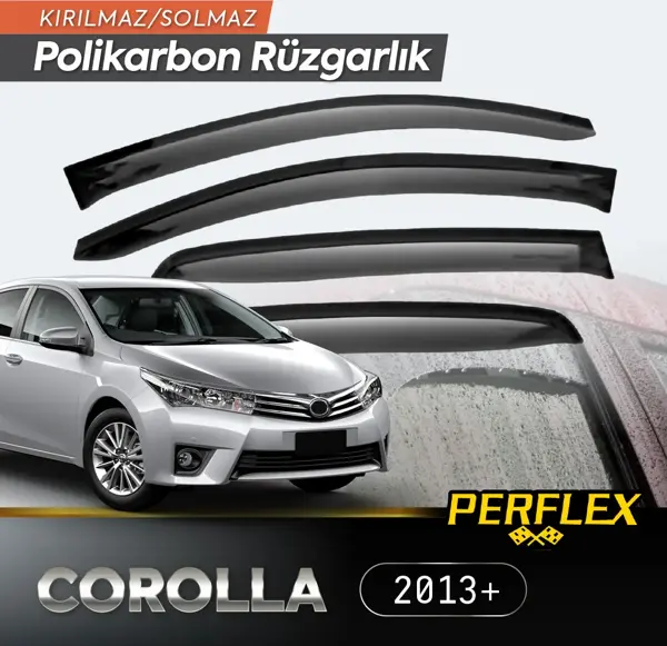 Perflex Polikarbon Kırılmaz Rüzgarlık V2 Mugen Toyota Corolla 2013+ - Image 1
