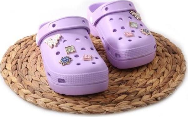 Papuçcity Apella E-800 Orto pedik Yüksek Taban Hastane Plaj Kadın Taşlı Eva Terlik  - Image 1