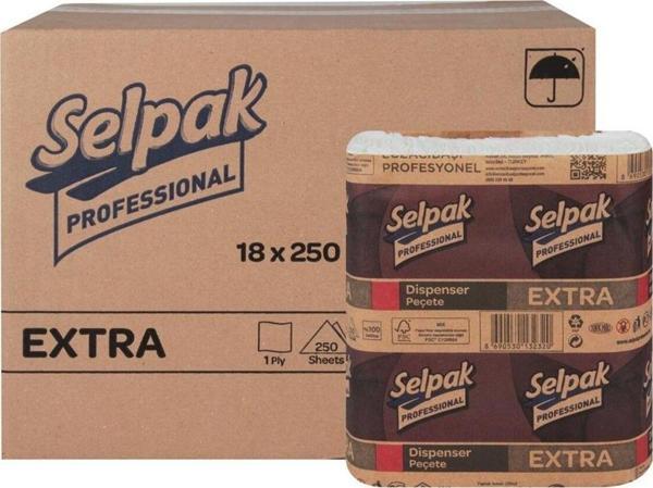Selpak Professional Selpak Premium Dispanser Peçete 250X18Adet 18Gr/M2 1/6Katlama (7900073) - Image 1