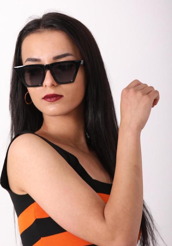 ESRADA SİYAH CAT EYE  KADIN GÜNEŞ GÖZLÜĞÜ - Image 1