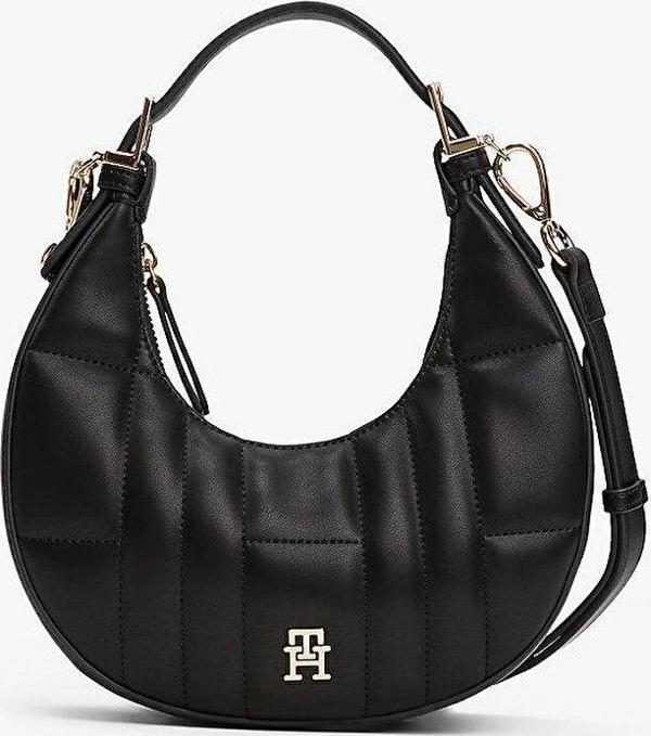 Tommy Hilfiger TH FEMININE MOON CROSSOVER Kadın Siyah Çanta AW0AW17635BDS - Image 1