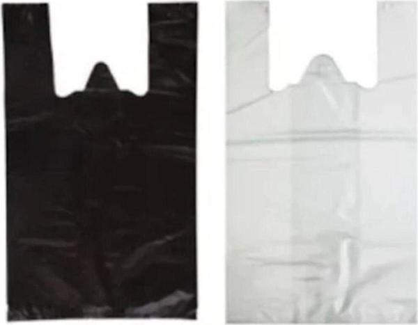 Büyük Boy Beyaz Poşet, Büyük Boy Siyah Poşet Hışır 1'er Kilo Karısık Toplam 2 Kg - Image 1