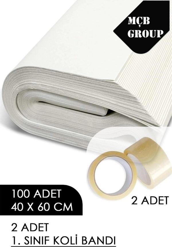 40x60cm Tabak Bardak Sarma Taşıma Taşınma Paketleme Kağıdı 100 Adet + 2 Adet Koli Bandı - Image 1