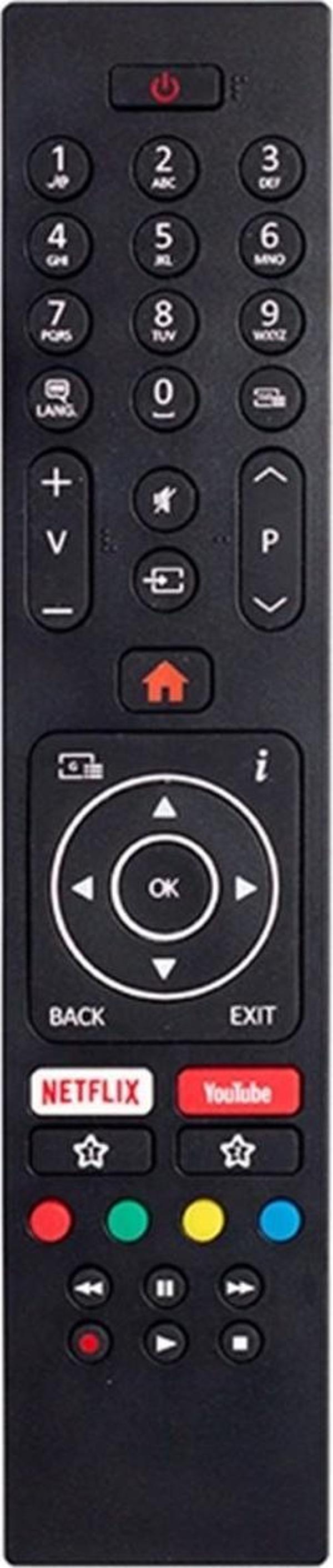Vestel 4K Smart 55UD8450 55 Lcd-Led Tv Kumanda (RC43135 Black Nobrand V2) Yazısız - Image 1