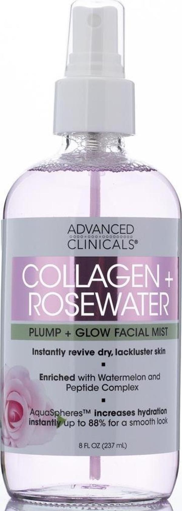 Advanced Clinicals Collagen Rosewater Yüz Spreyi 237ML - Image 1