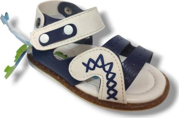 Şirinbebe 1588-20 Anatomik Dikiş Cirtlı Erkek Çocuk Sandalet Lacivert Beyaz 18-20 - Image 1