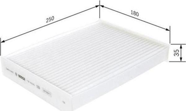 Bosch Polen Filtresi Dacıa Dokker 1.2tce-1.6 16V-1.5DCI Lodgy 1.2tce-1.6-1.5dcı 1987435010 - Image 1