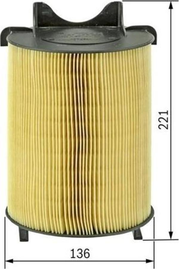 Bosch Hava Filtresi Golf-Caddy Iıı-Passat-Jetta Iıı-Touran-Toledo Iıı-Octavıa-Leon1.2tsı-1.4tsı-1.6-2.0fsı 1457433576 - Image 1